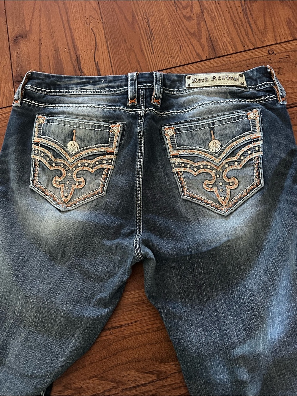 Rock Revival Women's Dark Blue Cropped/Ankle Jeans - Picture 4 of 5